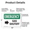 Signmission Gas Shutoff (Right Arrow) With Symbol, 10 in W x Rectangle, Plastic OS-2PACK-EM-P-710-L-10389 - alternate 4